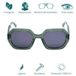 GAFAS DE SOL HOMBRE MUJER POLARIZADAS CUADRADAS TRANSLÚCIDO CON MONTURA DE BIOACETATO DE CELULOSA UV400 CATEGORÍA 3 DE PROTECCIÓN