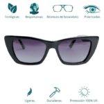 GAFAS DE SOL HOMBRE MUJER POLARIZADAS CUADRADAS TRANSLÚCIDO CON MONTURA DE BIOACETATO DE CELULOSA UV400 CATEGORÍA 3 DE PROTECCIÓN