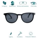 GAFAS DE SOL HOMBRE MUJER POLARIZADAS CUADRADAS TRANSLÚCIDO CON MONTURA DE BIOACETATO DE CELULOSA UV400 CATEGORÍA 3 DE PROTECCIÓN