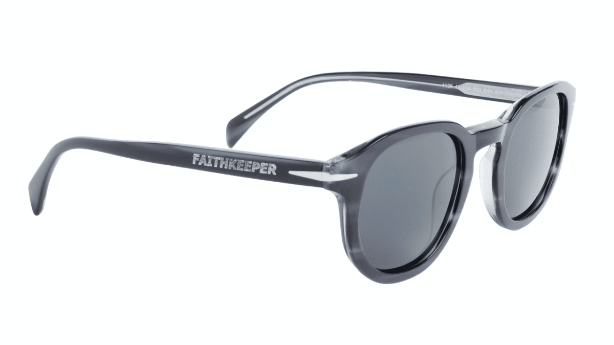 Gafas de sol hombre y mujer polarizadas de alta calidad protección categoría 3 UV400, con montura de bioacetato color rayas azules Modelo tremelay