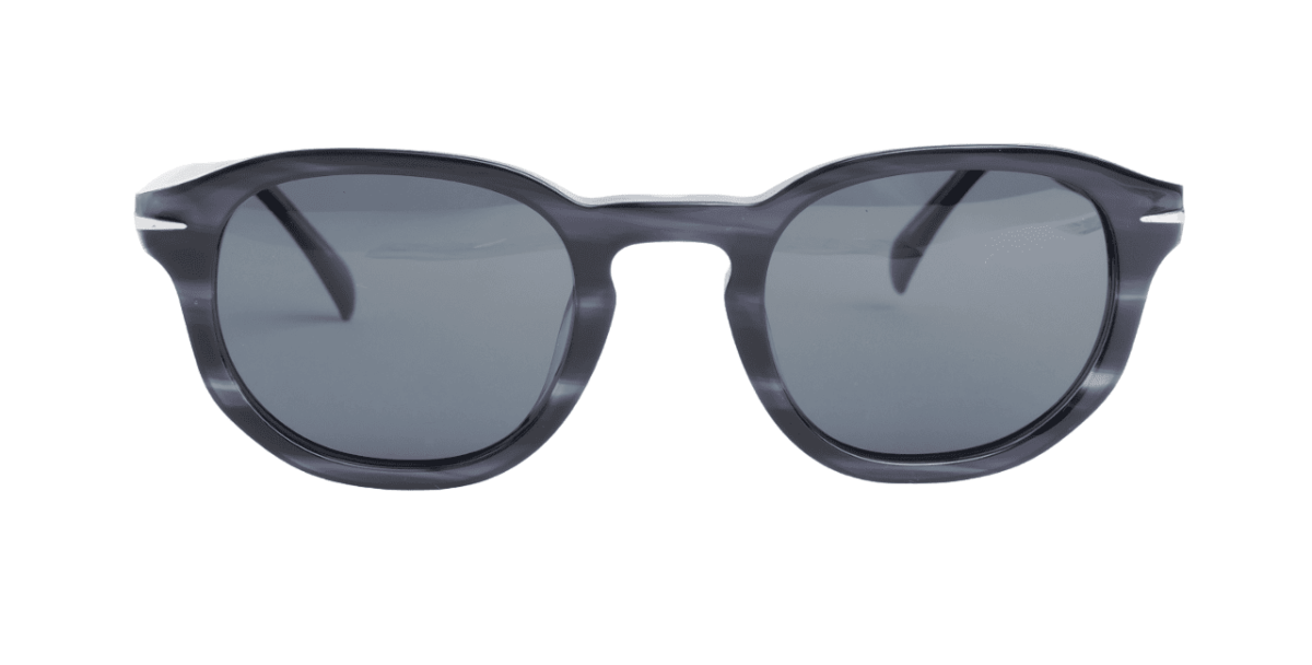 Gafas de sol hombre y mujer polarizadas de alta calidad protección categoría 3 UV400, con montura de bioacetato color rayas azules Modelo tremelay