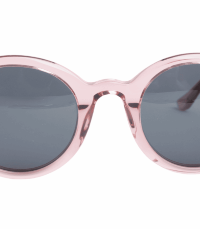 Gafas de sol hombre y mujer polarizadas de alta calidad protección categoría 3 UV400, con montura de bioacetato color rosa translúcido Modelo plaissis