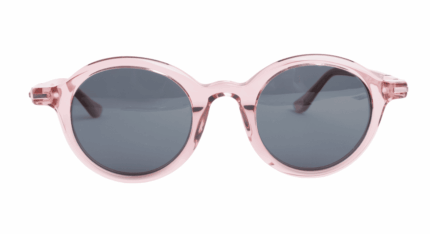 Gafas de sol hombre y mujer polarizadas de alta calidad protección categoría 3 UV400, con montura de bioacetato color rosa translúcido Modelo plaissis