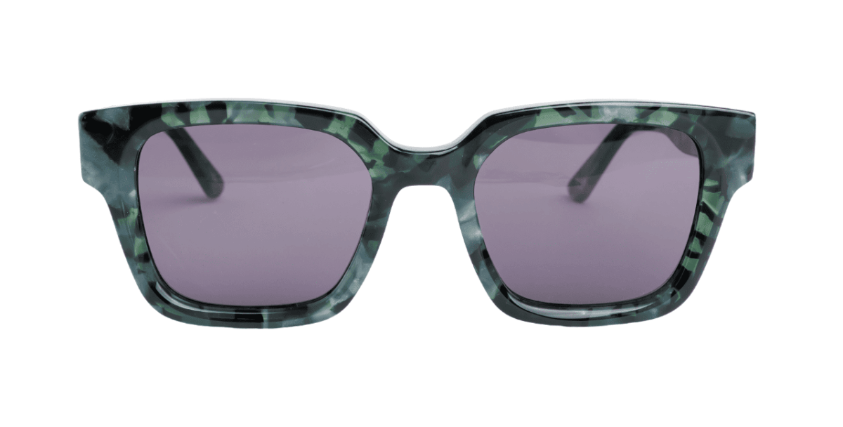 Gafas de sol hombre y mujer de alta calidad protección categoría 3 UV400, con montura de bioacetato color verde camuflaje Modelo vichiers