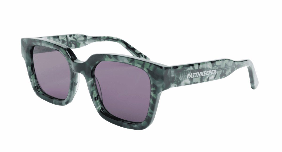 Gafas de sol hombre y mujer de alta calidad protección categoría 3 UV400, con montura de bioacetato color verde camuflaje Modelo vichiers
