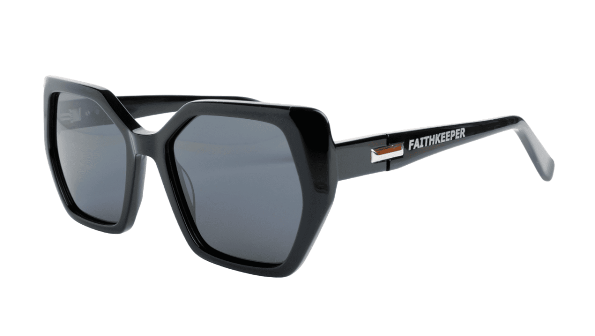 Gafas de sol mujer polarizadas de alta calidad protección categoría 3 UV400, con montura de bioacetato color negro Modelo barres