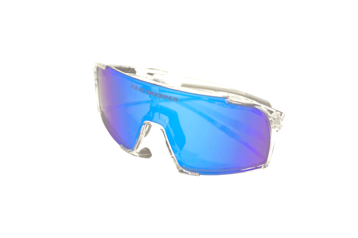 sport series gafas deportivas para ciclismo , running, padel, tenis, senderismo y deportes al aire libre color blanco translúcido azul